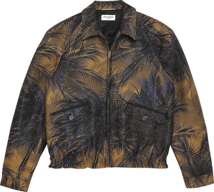 Saint Laurent Silk Jacquard Jacket 'Gold'