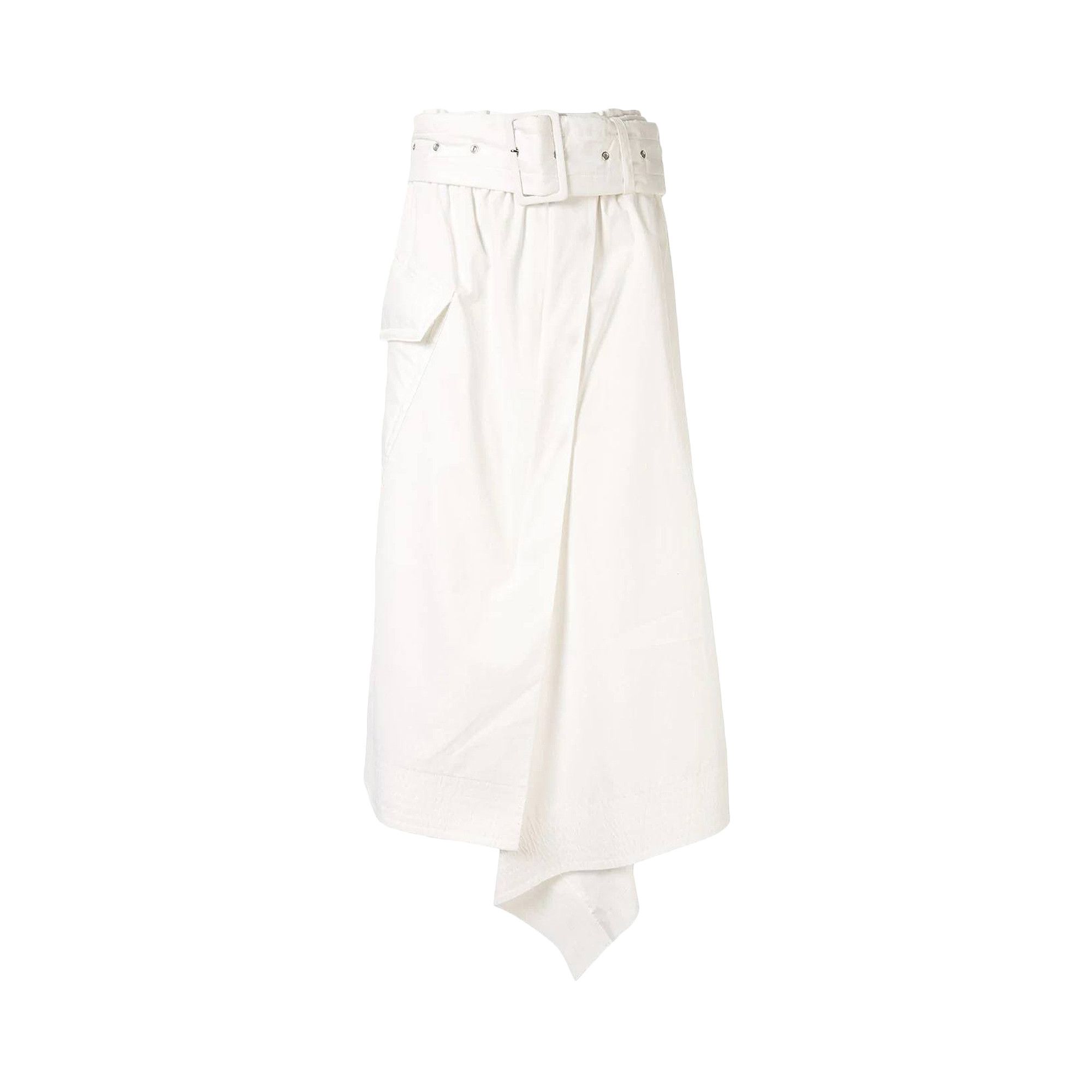 Buy Sacai Asymmetric Midi Skirt 'Off White' - 19 04705 154 | GOAT CA