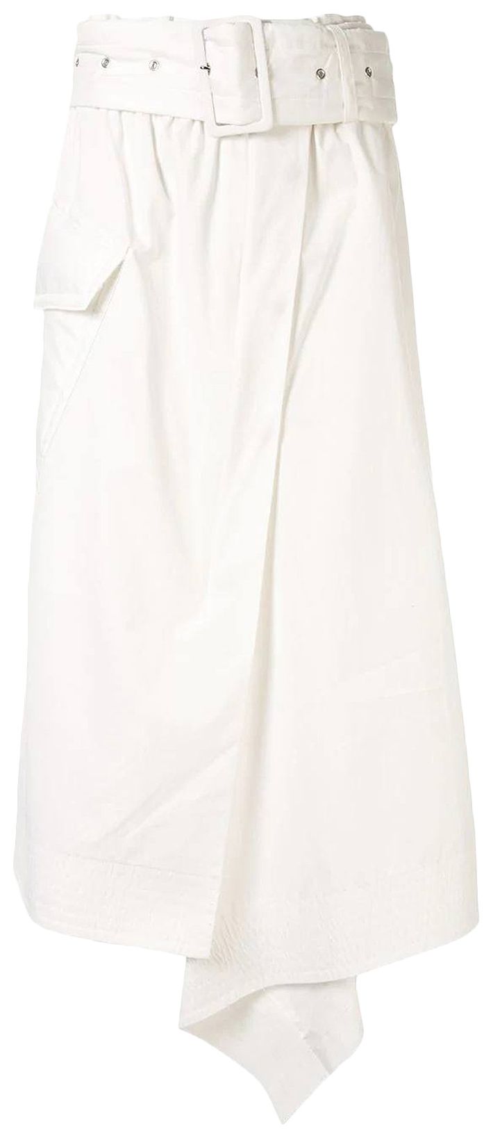 Sacai Asymmetric Midi Skirt Off White