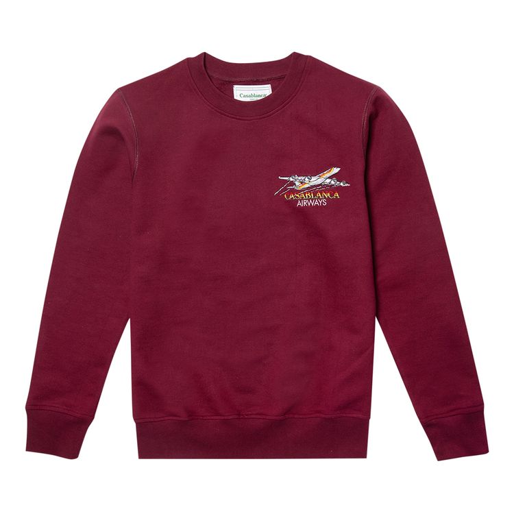 Casablanca Vintage Tennis Stripe Embroidered Sweatshirt White