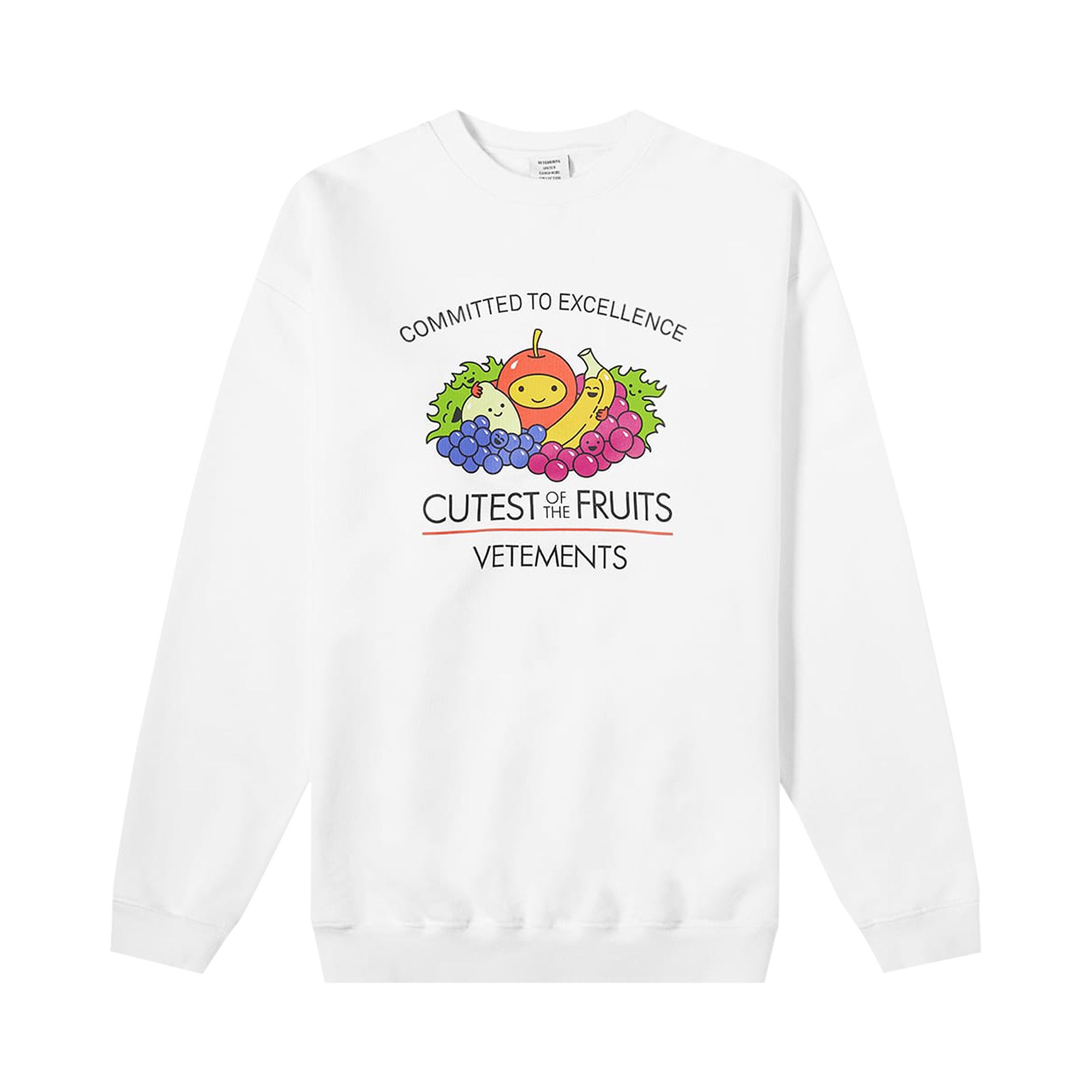 Buy Vetements Cutest Of The Fruits Logo Sweatshirt 'White