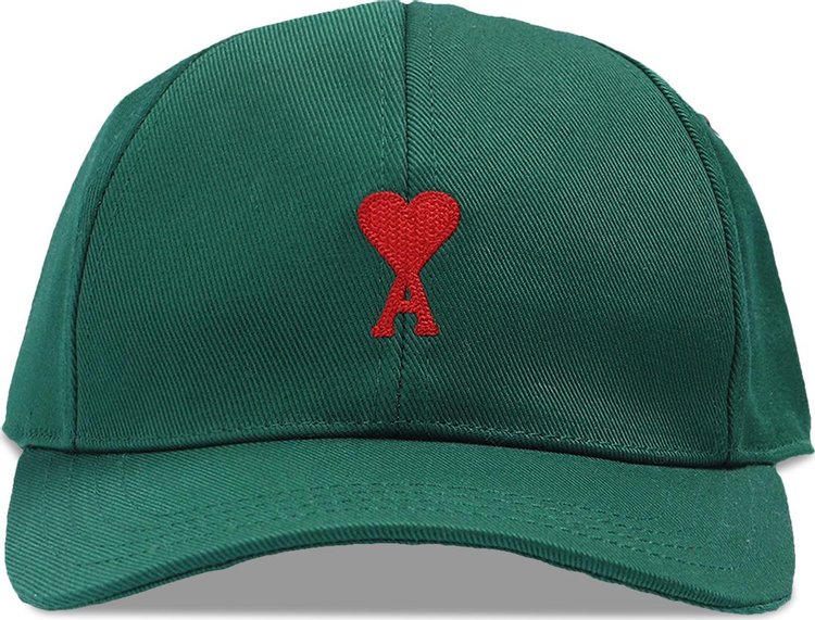 Ami Embroidered Baseball Cap 'Green'