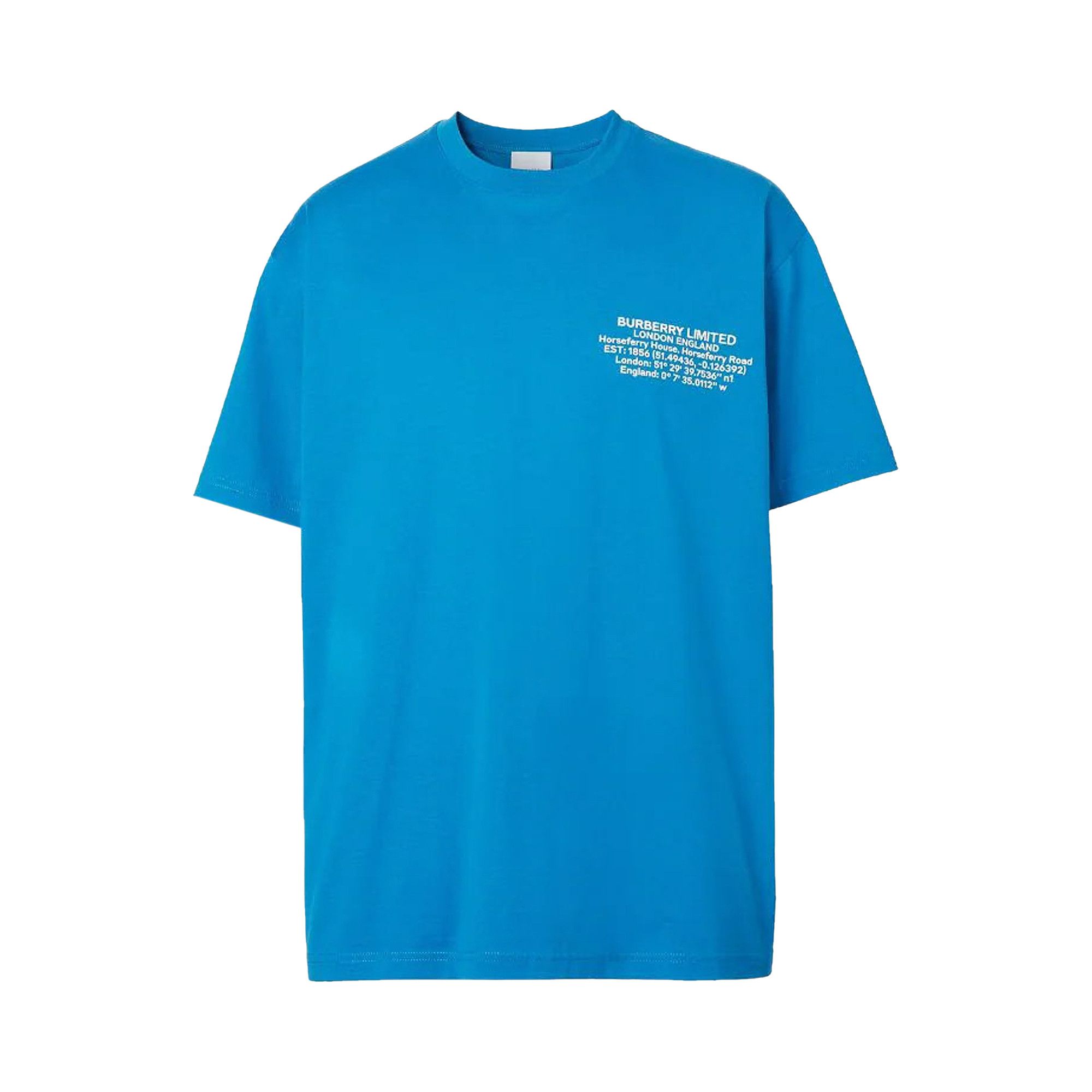Burberry blue t shirt hot sale