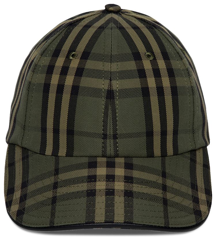 Burberry Icon Check Baseball Cap Green Icon Check