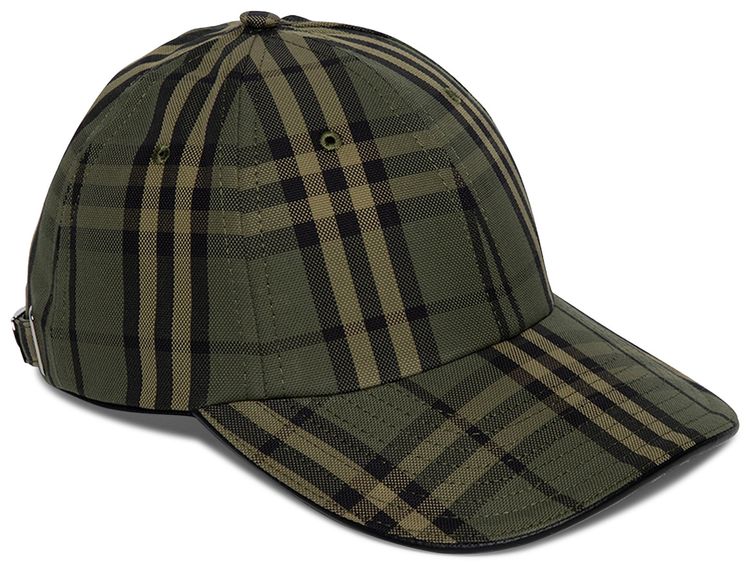 Burberry Icon Check Baseball Cap Green Icon Check