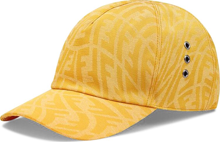 Fendi FF Print Baseball Cap 'Yellow'