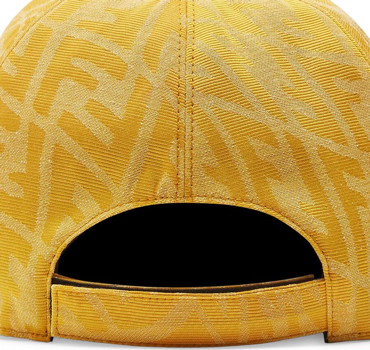 Fendi FF Print Baseball Cap Yellow