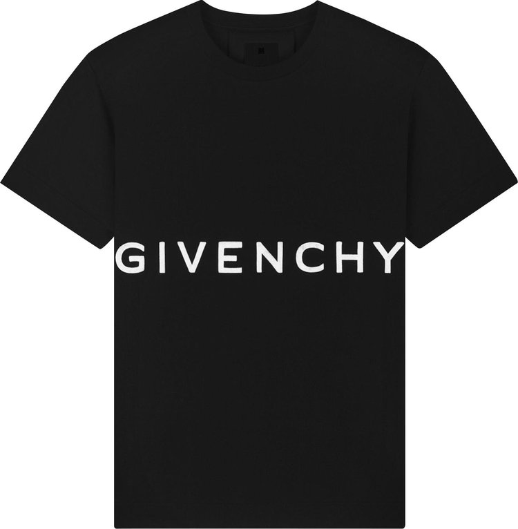 Givenchy Embroidered Oversized T Shirt Black