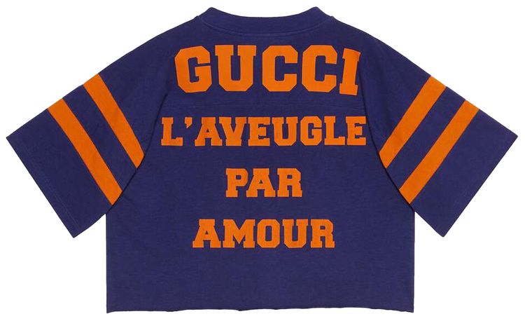 Gucci 1921 GucciLAveugle Par Amour T Shirt InchiostroCrop