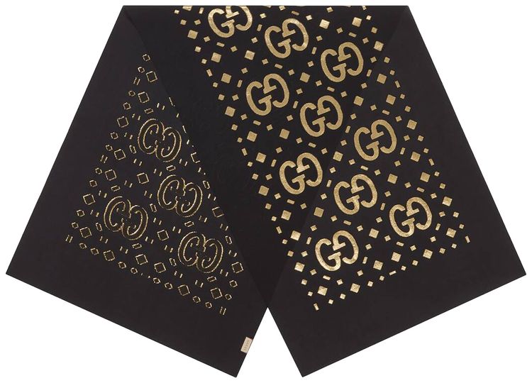 Gucci GG Fil Coupe Lame Stole BlackYellow