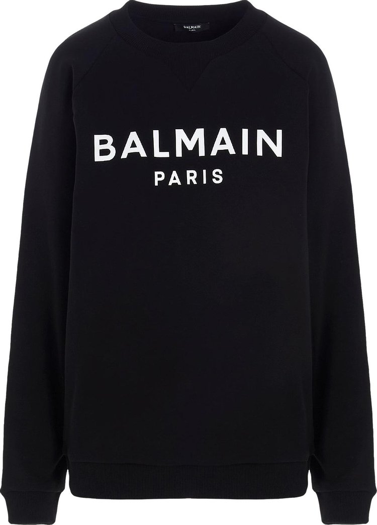 Balmain Printed Logo Sweatshirt 'Noir/Blanc'