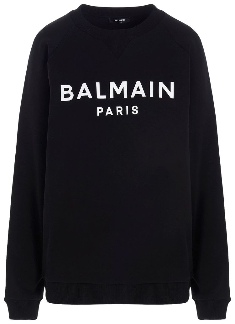 Balmain Printed Logo Sweatshirt NoirBlanc