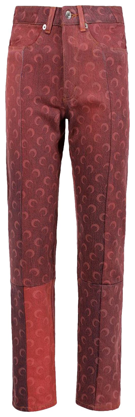 Marine Serre Denim Pants Tea Rose