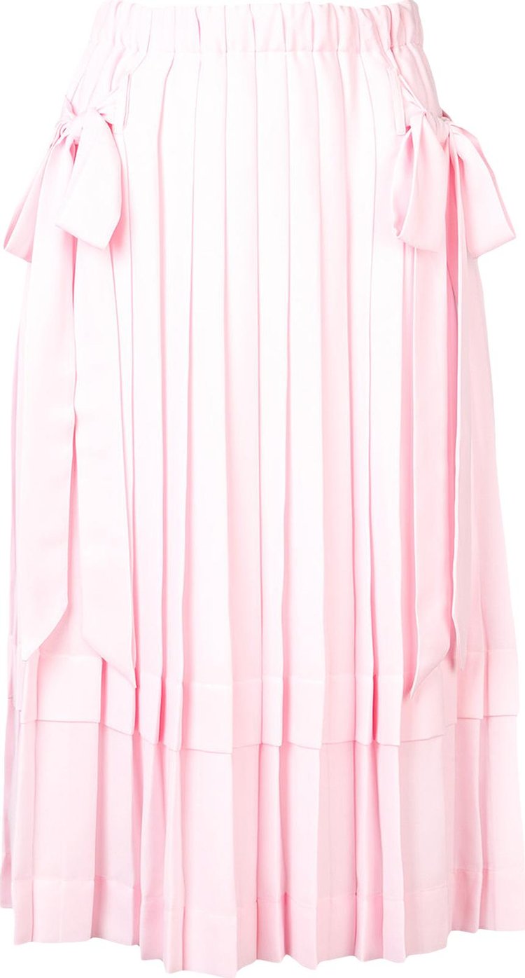Simone Rocha Pleated Skirt With Bows 'Pink'