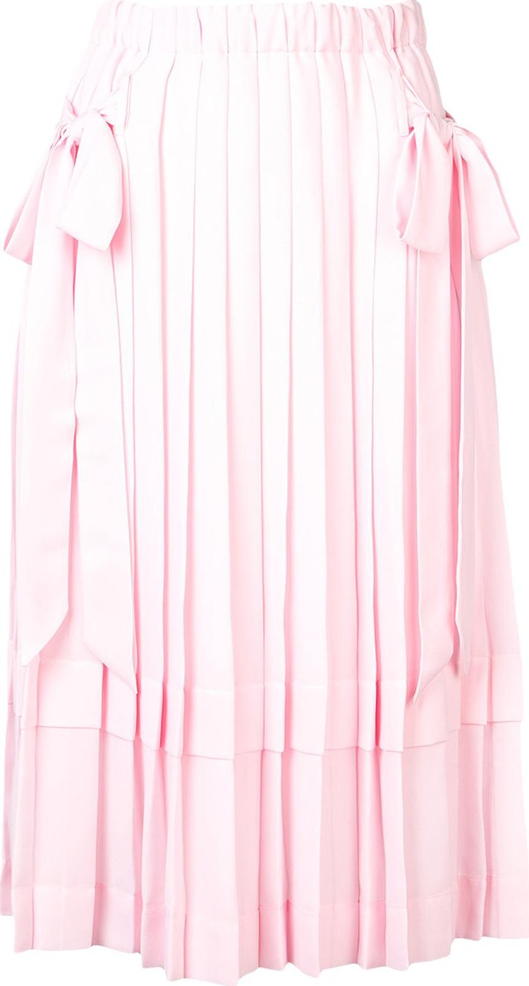 Simone Rocha Pleated Skirt With Bows Pink