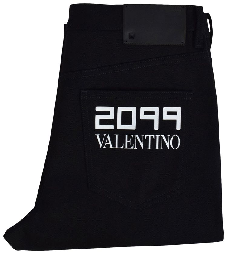 Valentino Print Denim Black