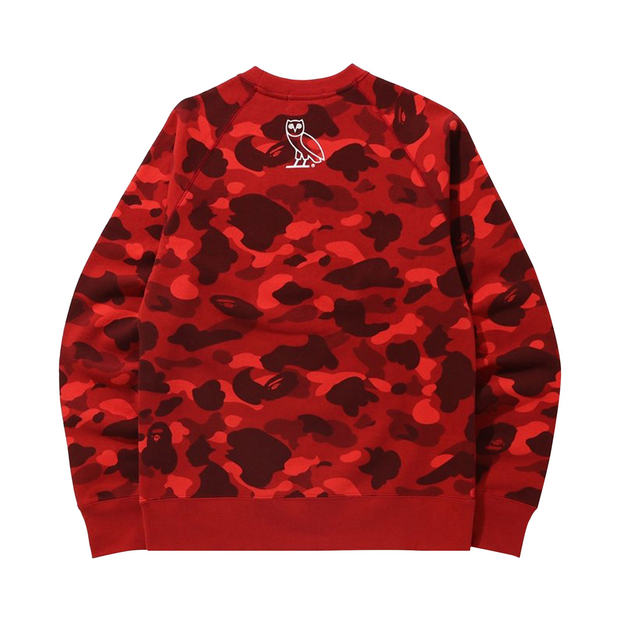 Buy BAPE x OVO Color Camo Crewneck Red 1G23 113 907 RED GOAT NL