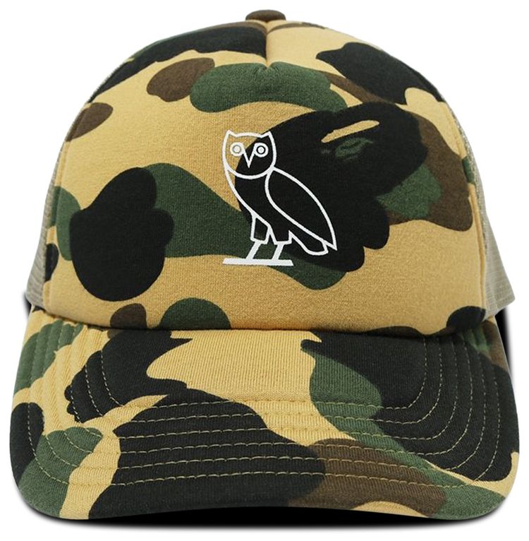 BAPE x OVO 1st Camo Mesh Cap Yellow