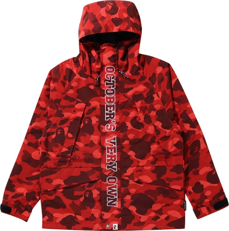 BAPE x OVO Color Camo Jacket 'Red'