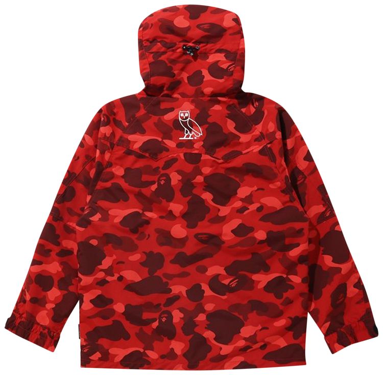 BAPE x OVO Color Camo Jacket Red