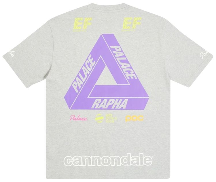 Palace x Rapha Off Bike T Shirt Grey Marl