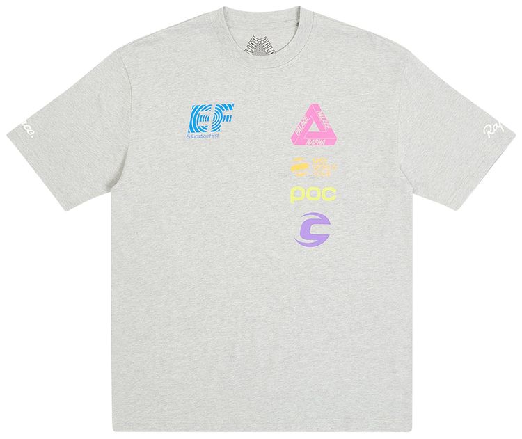 Palace x Rapha Off Bike T Shirt Grey Marl