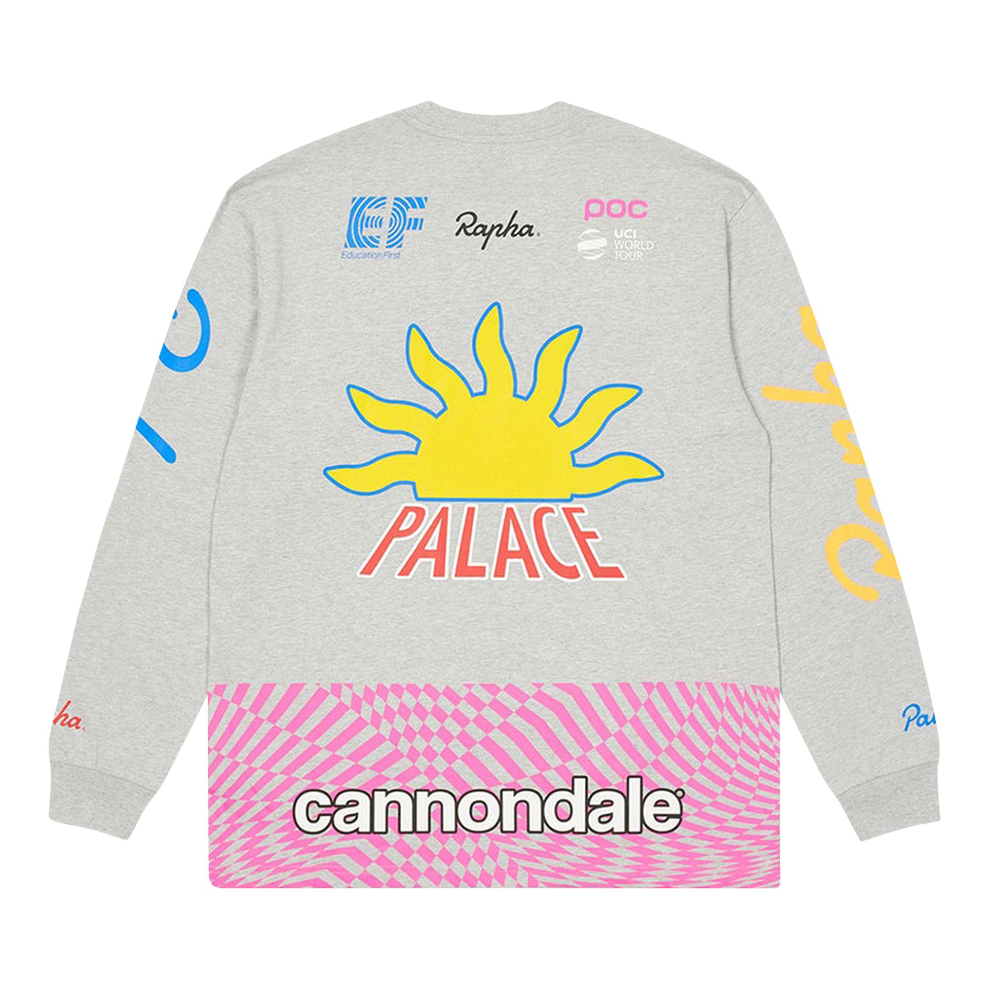 Buy Palace x Rapha Off Bike Long Sleeve Grey Marl P19LS040 GOAT CA