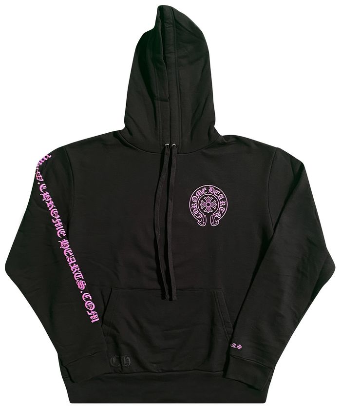 Chrome hearts pink horse shoe tee (black)