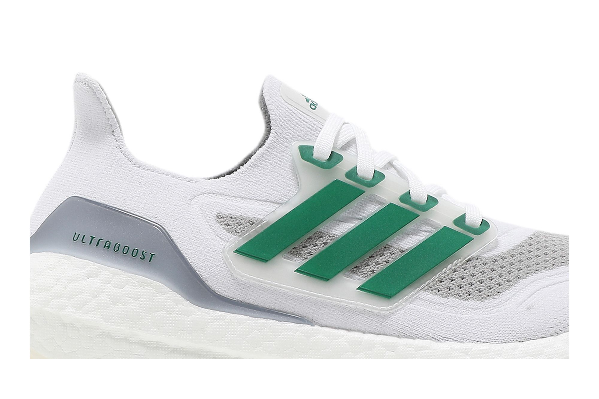 Buy UltraBoost 21 White Sub Green FZ2326 GOAT