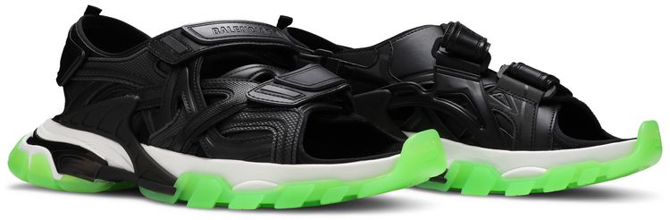 Balenciaga Track Sandal Clearsole   Black Fluo Green