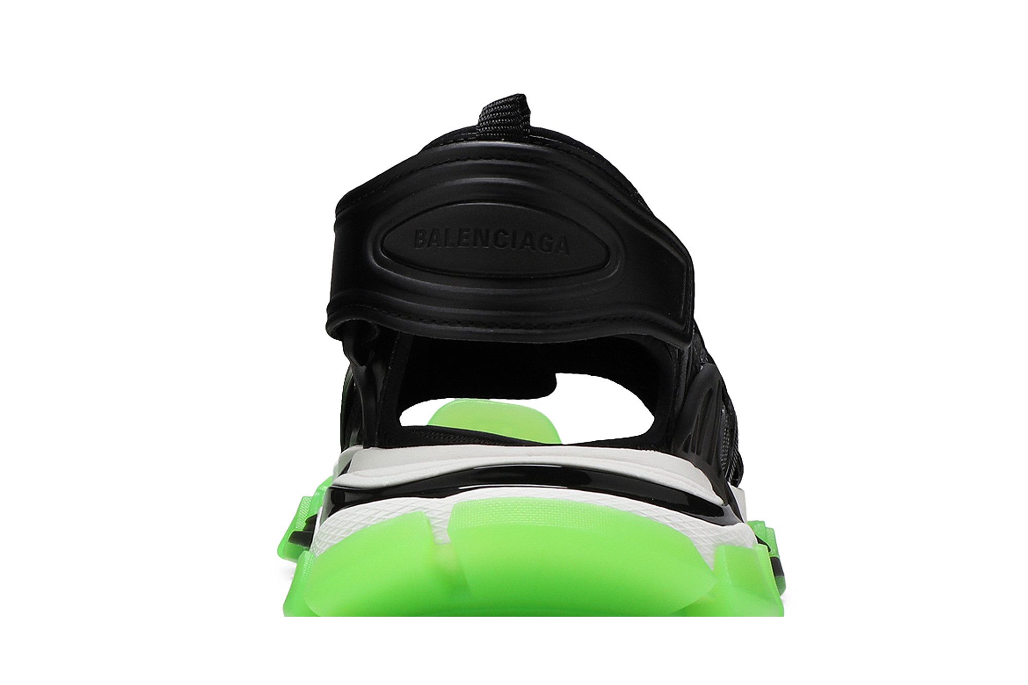 Buy Balenciaga Track Sandal 'Clearsole - Black Fluo Green