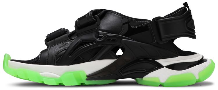 Balenciaga Track Sandal Clearsole   Black Fluo Green