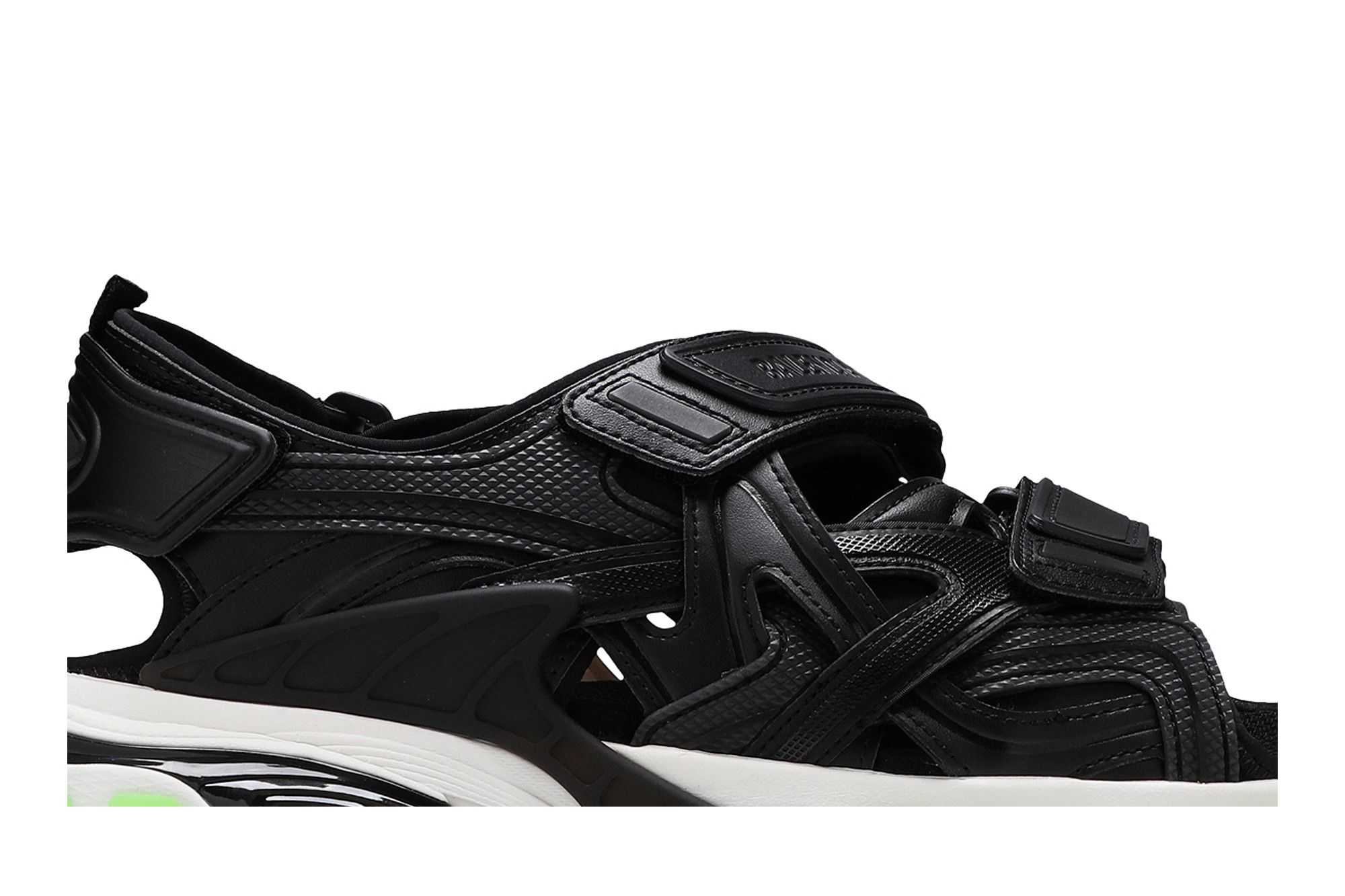 Buy Balenciaga Track Sandal 'Clearsole - Black Fluo Green