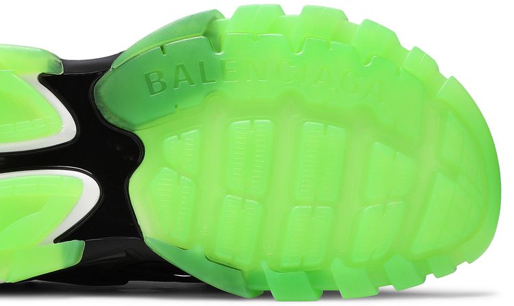 Balenciaga Track Sandal Clearsole   Black Fluo Green