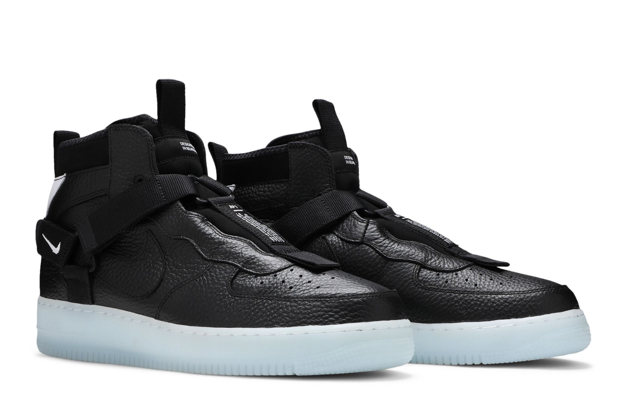 Size 10.5 Air Force 1 Mid Utility Black Half Blue