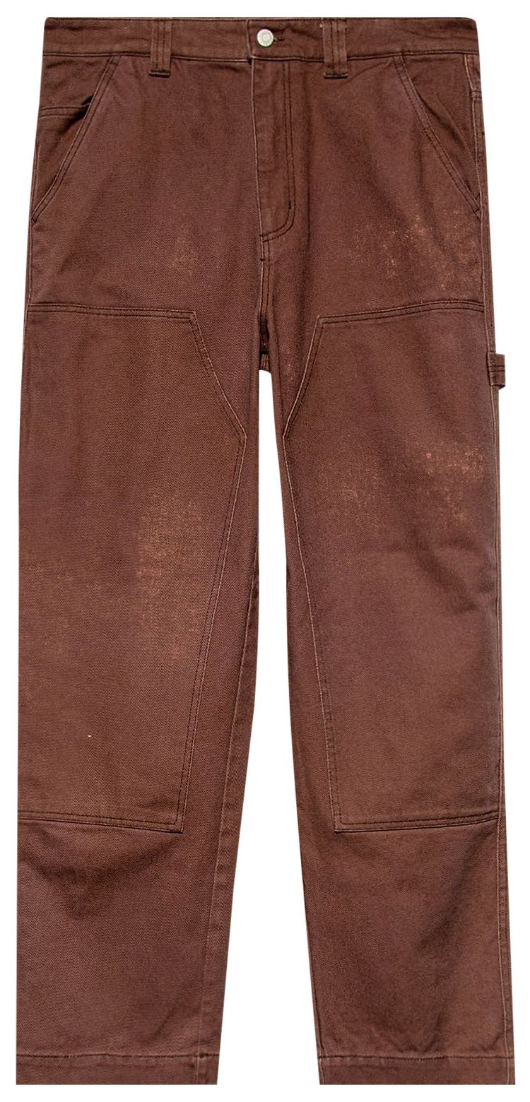Stussy Spotted Bleach Work Pant Brown
