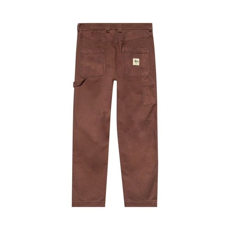 Stussy Spotted Bleach Work Pant Brown