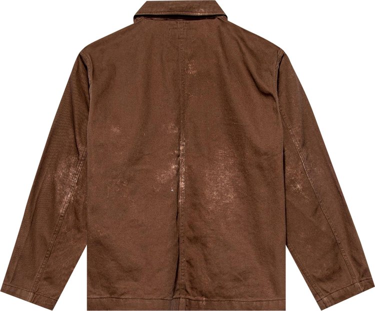 Stussy Spotted Bleach Chore Jacket Brown