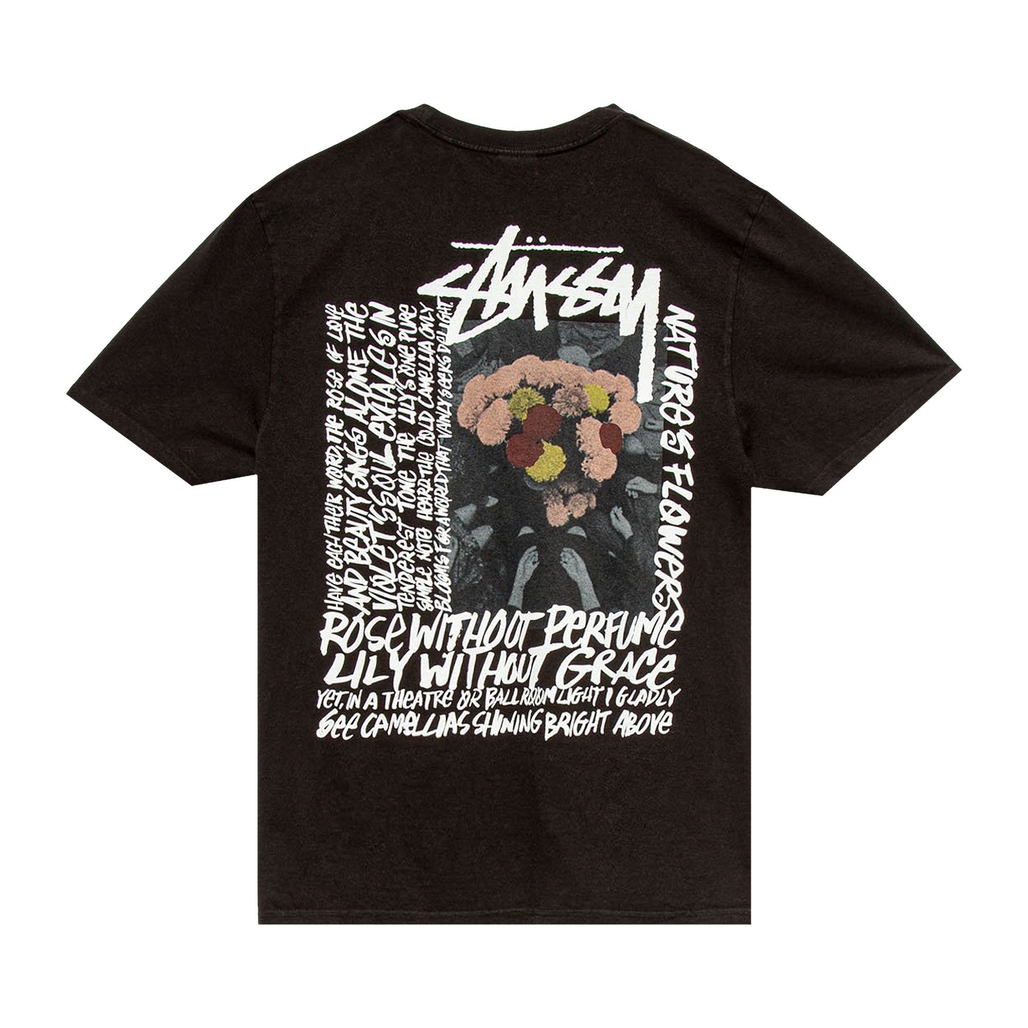 【同梱不可】 Pigment Camellias Stussy Buy Dyed BLAC 1904695 - 'Black' Tee トップス