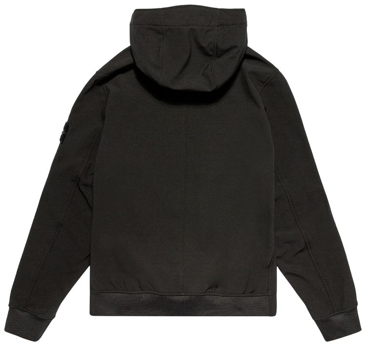 Stone Island Badge Logo Shell Jacket Black