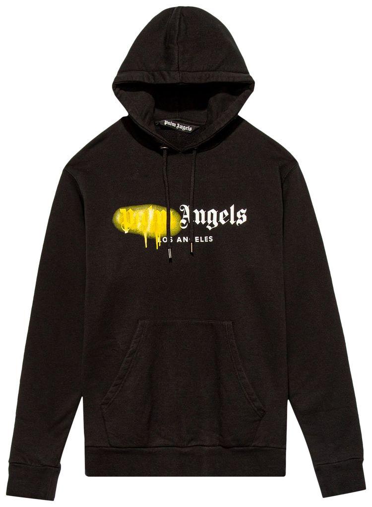 Palm Angels LA Sprayed Logo Hoodie Black