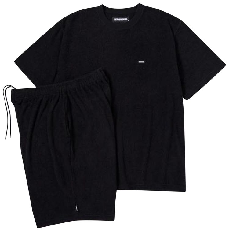 Neighborhood Pile Set Up Tee And Short Set Black