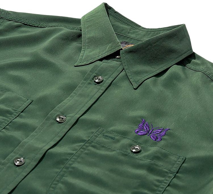 Needles Short Sleeve Work Shirt Green