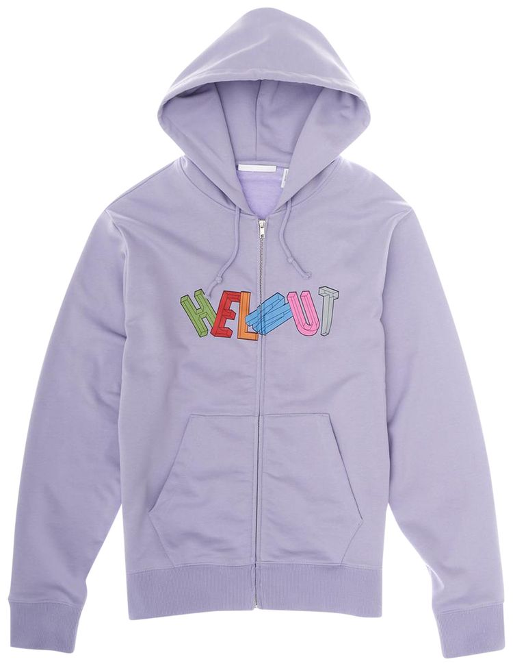 Helmut Lang 3D Zip Hoodie Lavender