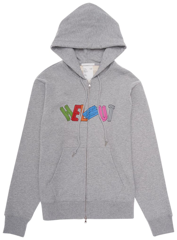 Helmut Lang 3D Zip Hoodie Vapor Heather