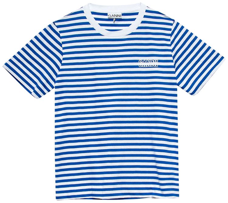 GANNI Stripe Software Tee Daphne