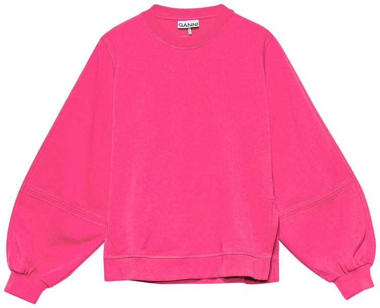 GANNI Software Crewneck Shocking Pink
