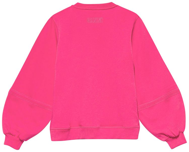 GANNI Software Crewneck Shocking Pink