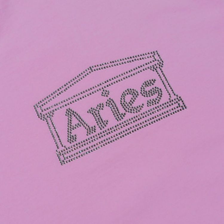 Aries Complexland Rhinestone Temple T Shirt Pastel Pink