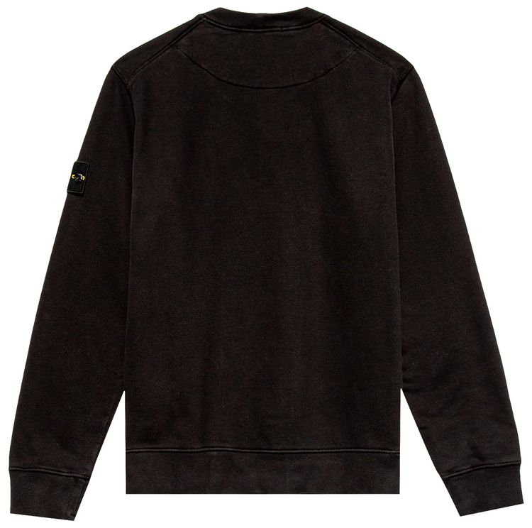 Stone Island Logo Patch Crewneck Sweatshirt Black